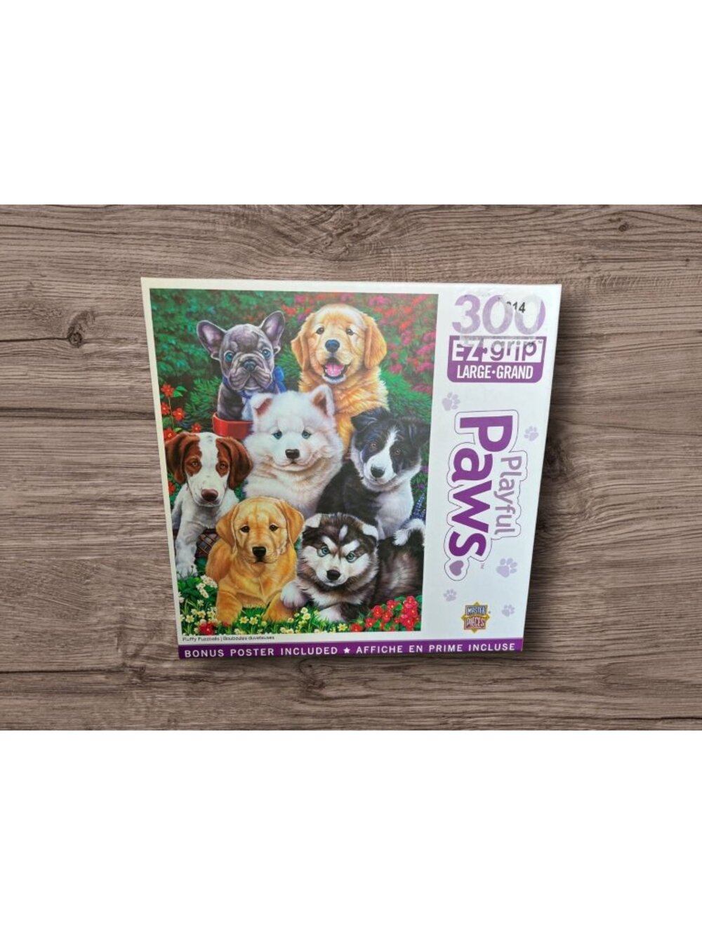 Playful Paws EZ Grip Jigsaw Puzzle, 300 Piece Fluffy Fuzzballs Masterpieces 5114
